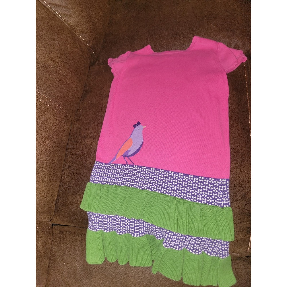 Gymboree falling for feathers pink bird sweater dress size 8
